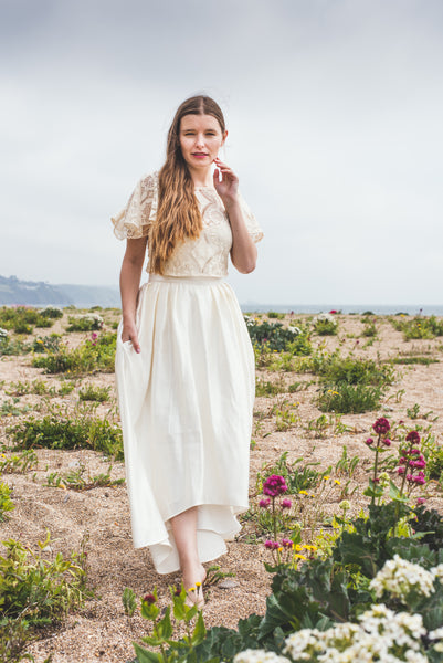 'Joy' hemp/silk bridal skirt