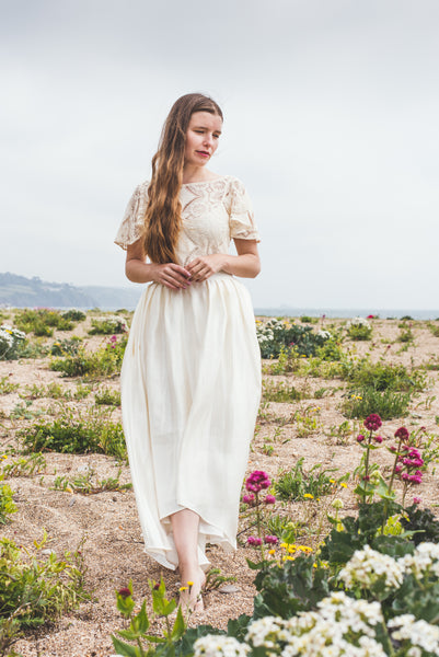 'Joy' hemp/silk bridal skirt