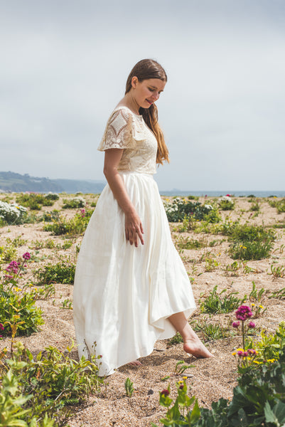 'Joy' hemp/silk bridal skirt