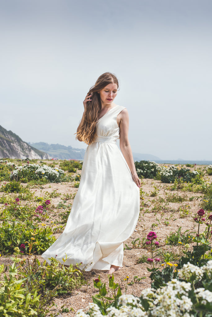 Hemp silk wedding dress online