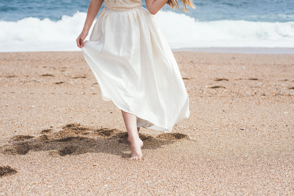 'Joy' hemp/silk bridal skirt