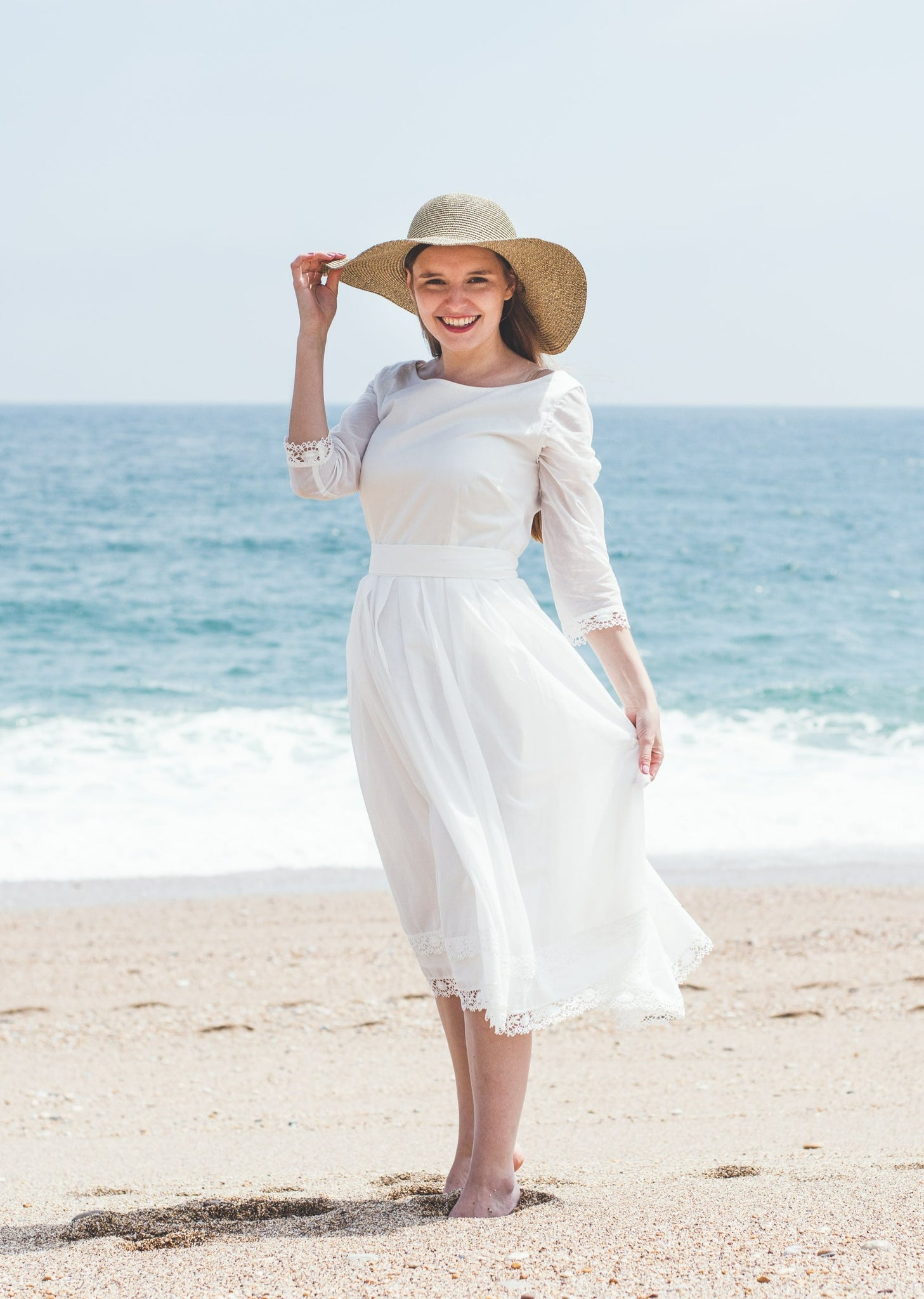 'Hope' Organic cotton 3/4 sleeve dress