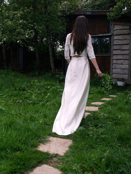 'Ellie' Hemp/silk bridal skirt