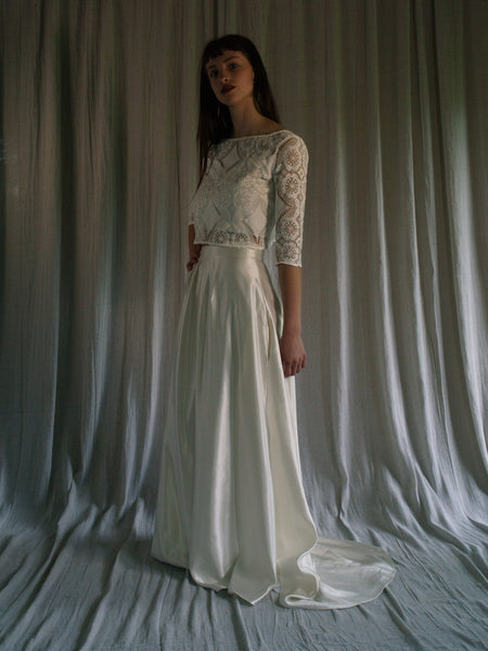 'Ellie' Hemp/silk bridal skirt