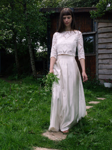 'Ellie' Hemp/silk bridal skirt