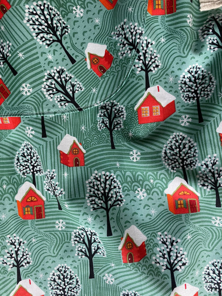Cosy Christmas print organic cotton pyjama trousers