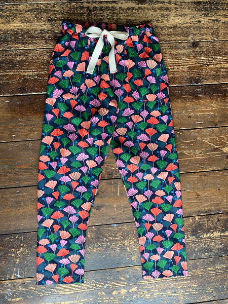 Gingko print organic cotton pyjama trousers