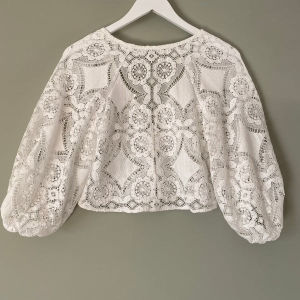 'Lily' Cotton lace cardigan