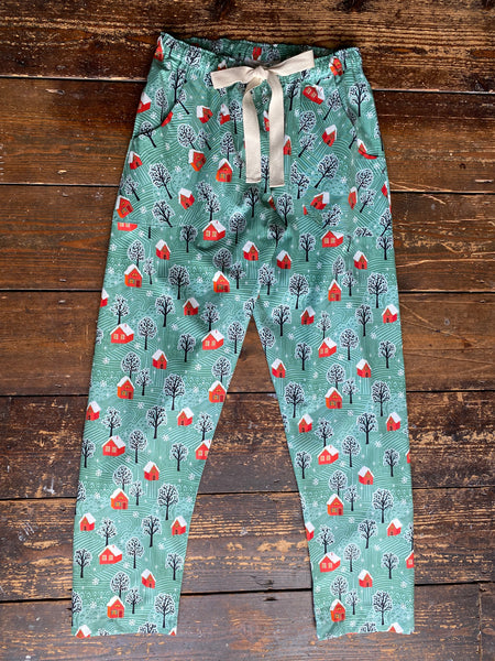 Cosy Christmas print organic cotton pyjama trousers