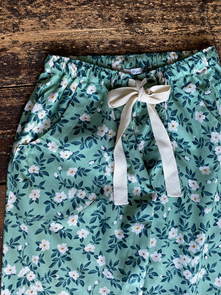 SALE - Bramble print organic cotton pyjamas - trousers & shirt size M