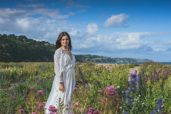 'Zoe' Cotton lace cardigan
